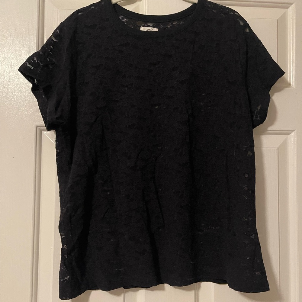 Aerie Black Lace Top